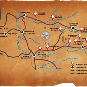 kaart Jalapao Brazilie