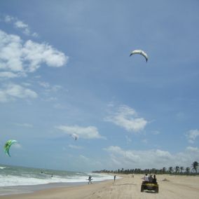 kitesurfen cumbuco strand brazilie