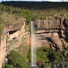 waterval Chapada dos Guimaraes, Brazilie