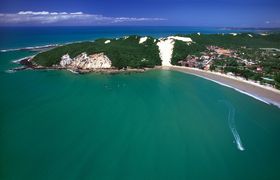 luchtfoto van Natal, Ponta Negra, Brazilie