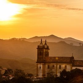 kerk zonsondergang Brazilie