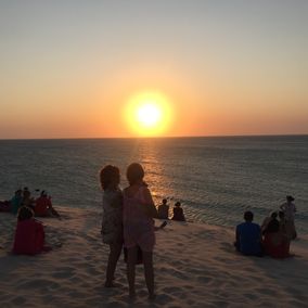 sunset dune bij Jericoacoara Brazilie