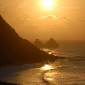 Fernando de Noronha Brazilie, zonsondergang