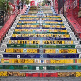 Rio de Janeiro beroemde trappen in Santa Teresa