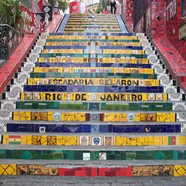 Rio de Janeiro beroemde trappen in Santa Teresa