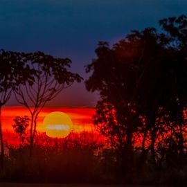 zonsopkomst Chapada dos Guimaraes Brazilie