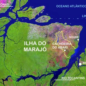 Kaart Ilha do Marajo Brazilie