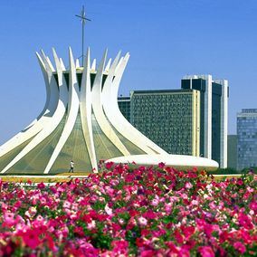 moderne kathedraal Brasilia Brazilia