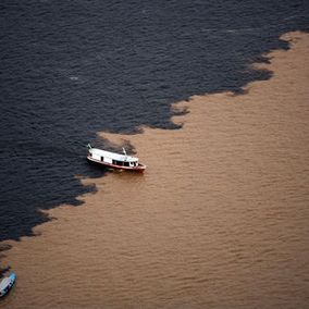 Meeting of the waters, Amazone Manaus Brazilie