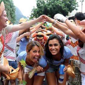 Rio de Janeiro straat Carnaval Brazilie